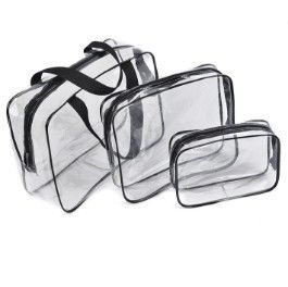 Maquillage organisateur cosmétique sacs Tote Toilettes de voyage sac avec sacs transparents