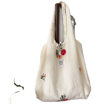 Sac à épaule pour étudiants du collège Sac à main de grande capacité avec dessin d'impression de fleurs mignon