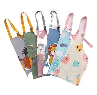 Uniforme en vrac Cute imperméable à l'eau en PU Enfants nourrissons Enfants peignant tablier avec manches