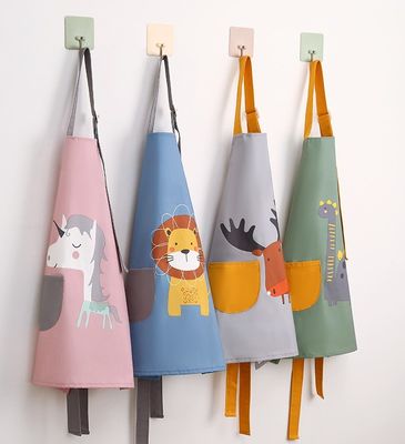 Uniforme en vrac Cute imperméable à l'eau en PU Enfants nourrissons Enfants peignant tablier avec manches