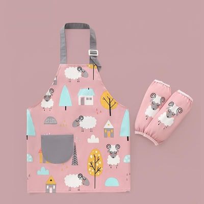 Uniforme en vrac Cute imperméable à l'eau en PU Enfants nourrissons Enfants peignant tablier avec manches