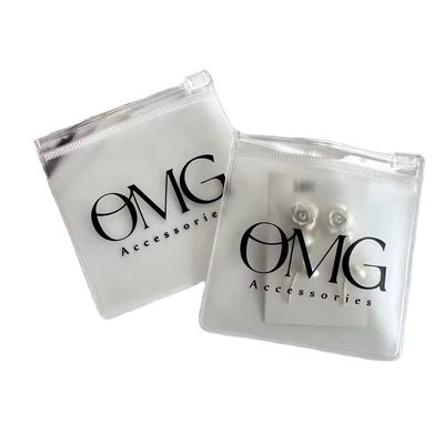 Portemanteau de bijoux en plastique à fermeture à glissière pour emballage de bijoux personnalisé