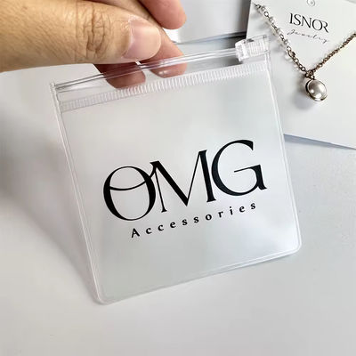 Portemanteau de bijoux en plastique à fermeture à glissière pour emballage de bijoux personnalisé
