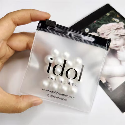 Portemanteau de bijoux en plastique à fermeture à glissière pour emballage de bijoux personnalisé