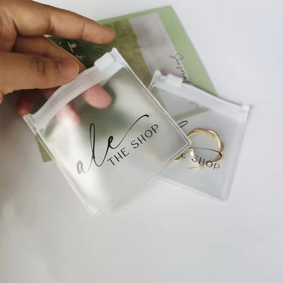 Portemanteau de bijoux en plastique à fermeture à glissière pour emballage de bijoux personnalisé