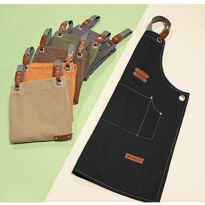 OEM/ODM Acceptable tablier utilitaire en toile cireuse pour le jardinage de cafés et restaurants