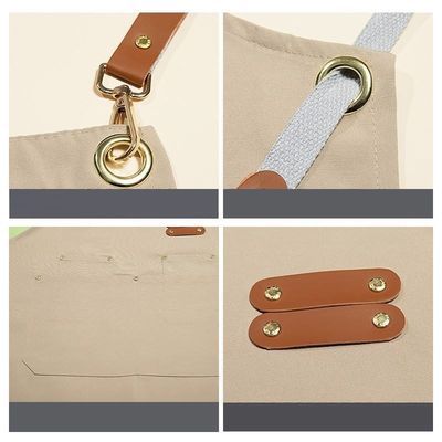 OEM/ODM Acceptable tablier utilitaire en toile cireuse pour le jardinage de cafés et restaurants