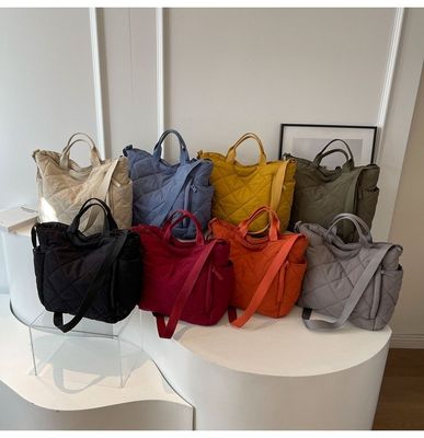Logo sur mesure en nylon léger, sac gonflé, sac à main, sac à main