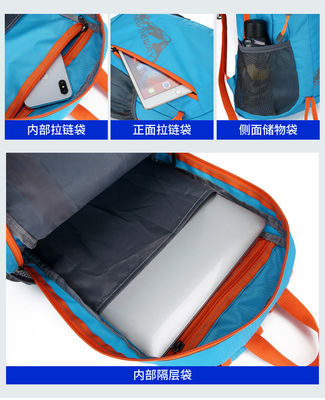 Logo personnalisé sac de sport en nylon sac de sport pliable léger étanche sac à dos sortant
