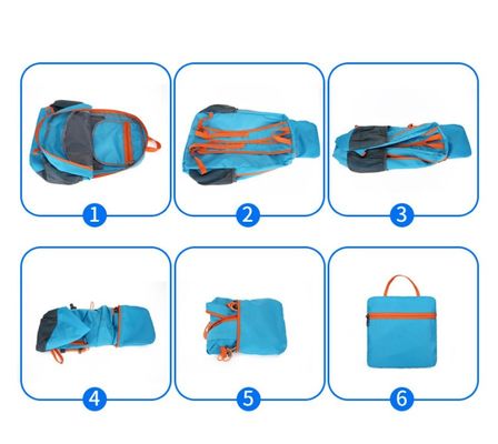Logo personnalisé sac de sport en nylon sac de sport pliable léger étanche sac à dos sortant