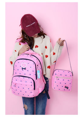 3 pièces Ensemble d' élèves du primaire Les filles sac à dos Sac scolaire avec motif de dessin animé en nylon
