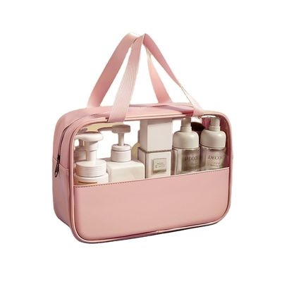 Sac cosmétique transparent avec fermeture à fermeture à glissière et votre logo personnalisé