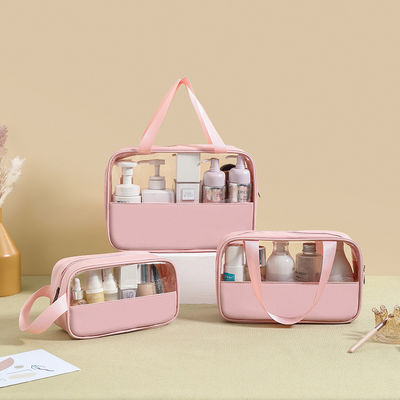 Sac cosmétique transparent avec fermeture à fermeture à glissière et votre logo personnalisé