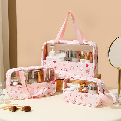 Sac cosmétique transparent avec fermeture à fermeture à glissière et votre logo personnalisé