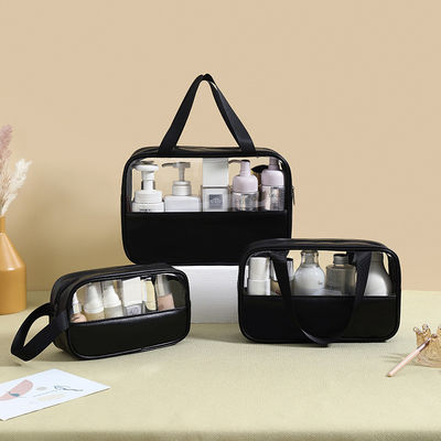Sac cosmétique transparent avec fermeture à fermeture à glissière et votre logo personnalisé