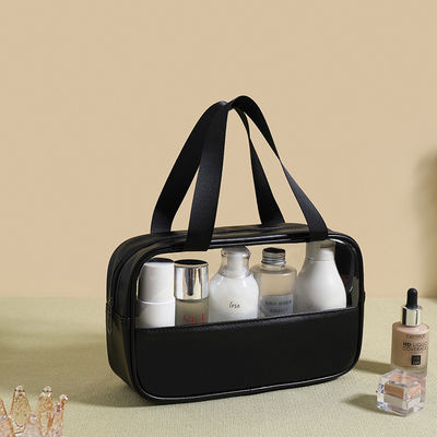 Sac cosmétique transparent avec fermeture à fermeture à glissière et votre logo personnalisé