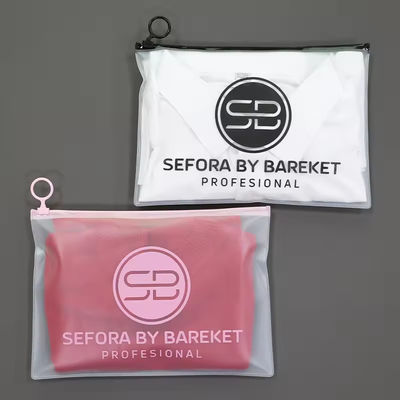 Sac cosmétique en PVC transparent avec fermeture à fermeture à glissière