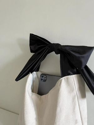 Polyester revêtement écologique recyclé manche noire logo personnalisé imprimé sac à dos