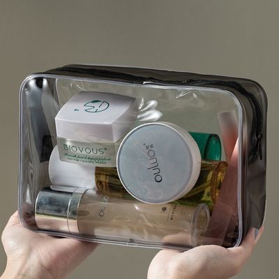Matériau PVC Cosmétiques Commodité Boîte d'organisation de maquillage transparente pour les voyages des femmes