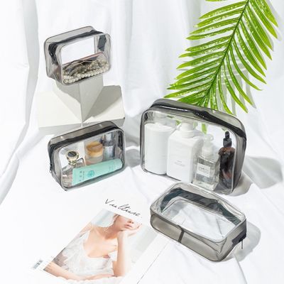 Matériau PVC Cosmétiques Commodité Boîte d'organisation de maquillage transparente pour les voyages des femmes