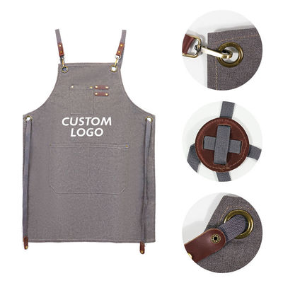 Logo personnalisé tablier en coton pour cuisinier en gros achat de fournitures