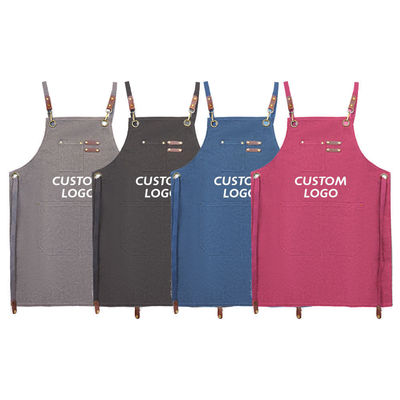 Logo personnalisé tablier en coton pour cuisinier en gros achat de fournitures