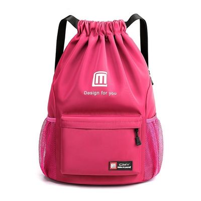 Matériau principal Sac à dos en toile à corde de dessin Sac de gym léger pour le sport Logo de basket-ball