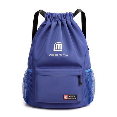 Matériau principal Sac à dos en toile à corde de dessin Sac de gym léger pour le sport Logo de basket-ball