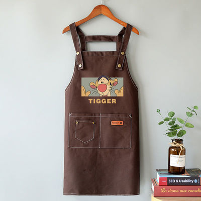 Coton toile imperméable Chef tablier de cuisine pour les cafés Restaurants Cuisine BBQ Tablier de tissu