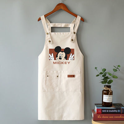 Coton toile imperméable Chef tablier de cuisine pour les cafés Restaurants Cuisine BBQ Tablier de tissu