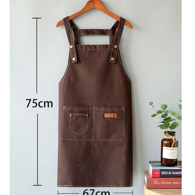 Coton toile imperméable Chef tablier de cuisine pour les cafés Restaurants Cuisine BBQ Tablier de tissu