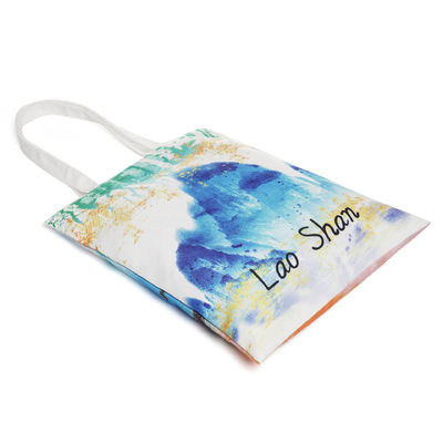 Logo personnalisé accepté sac à main en coton recyclable toile de coton grande taille avec poche fermeture éclair