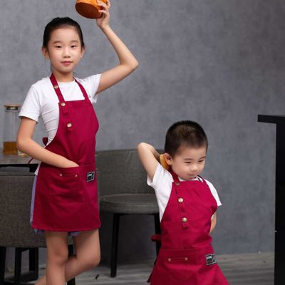 Logo personnalisé Pour enfants, tablier de cuisine et chapeau de chef pour enfants Impression numérique OEM/ODM Accepté