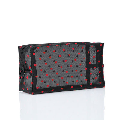 Sac cosmétique Love Mesh Grande capacité et logo personnalisé pour un accès sans effort aux cosmétiques