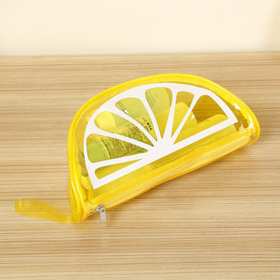 Sac de lavage à fermeture à glissière imperméable à l'eau Sac cosmétique en PVC personnalisé de grande capacité avec conception de fruits