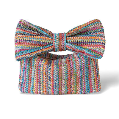 Sac à main personnalisé pour femmes, paille en forme d'arc tissé, sac à main en forme de raffia, sac à main en forme d'embrayage.