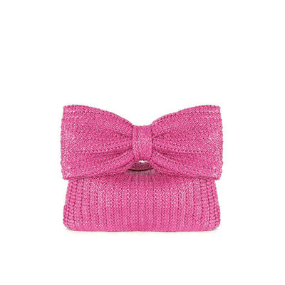 Sac à main personnalisé pour femmes, paille en forme d'arc tissé, sac à main en forme de raffia, sac à main en forme d'embrayage.