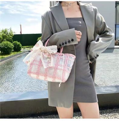 Polyester revêtement PVC tissé Tote Jelly sacs pour les femmes cadeaux et mariages choix idéal