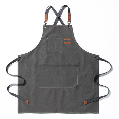 Tablier unisexe pour le travail de cuisine et de restauration Logo personnalisé Plain Noir Tablier de serveur