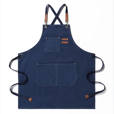 Tablier unisexe pour le travail de cuisine et de restauration Logo personnalisé Plain Noir Tablier de serveur