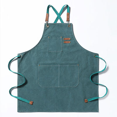 Tablier unisexe pour le travail de cuisine et de restauration Logo personnalisé Plain Noir Tablier de serveur