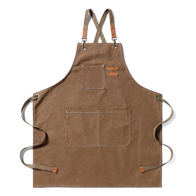 Tablier unisexe pour le travail de cuisine et de restauration Logo personnalisé Plain Noir Tablier de serveur