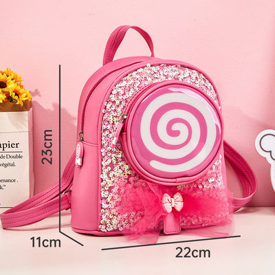 La vie quotidienne de l'école Coloriage de dessins animés pour bébés Sacs scolaires avec des lumières LED à paillettes de design