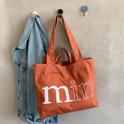 Logo personnalisé Sac à lettres en toile pour printemps et été Sac à épaule vert
