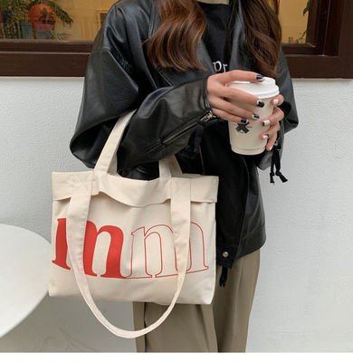 Logo personnalisé Sac à lettres en toile pour printemps et été Sac à épaule vert