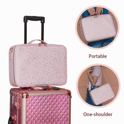 Sac cosmétique à motif solide pour couleur personnalisée Sac à main portable