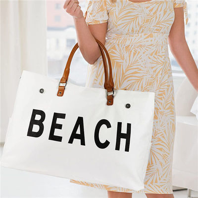 Sac à main en toile personnalisé 2023 Design Gros sac de plage pour femmes imperméable à l'eau et à sable