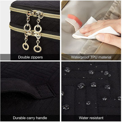 Sacs à la mode à l'eau double couche pour soins de la peau, maquillage, pinceau et séparateur