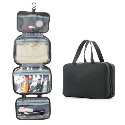 Sac de toilettes de voyage imperméable à l'eau polyester portable pour des options de couleurs personnalisées