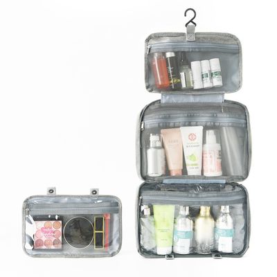 Sac de toilettes de voyage imperméable à l'eau polyester portable pour des options de couleurs personnalisées